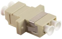 LogiLink Fibre Adapter LC Duplex MM, beige, with flange (FA02LC2)