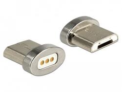 Delock USB Micro-B típusú apa mágneses csatlakozó (65929) - dellaprint