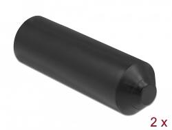 Delock 80 x 25 mm méretű lezáró vég belül ragasztó felülettel 2 db. fekete (19841) - dellaprint