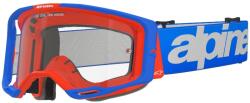 Alpinestars Vision 8 Wordmark motocrossz szemüveg kék-narancssárga, átlátszó plexivel