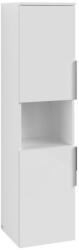 Villeroy & Boch Architectura magasszekrény 2 ajtó, 1nyitott, 2 üvegpolc, zsanér balon, 350x1400x346 mm, fehér B89700VS (B89700VS)