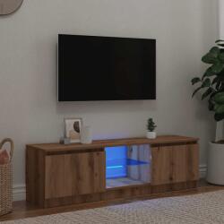 vidaXL kézműves tölgy szerelt fa TV-szekrény LED-ekkel 120x30x36 cm (856348)