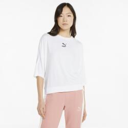 PUMA Classics Oversized Splitside Tee L | Femei | Tricouri | Alb | 533509-02
