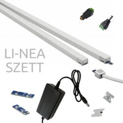 LEDISSIMO LED pultvilágító szett , 2 x 56 cm , természetes fehér , 700 lm/db , dugvillás tápegységgel , LI-NEA (szett-408574-2)