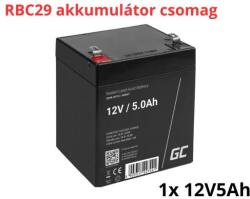 Green Cell APC RBC29 helyettesítő akkumulátor (1x 12V 5Ah) (RBC29-RP)
