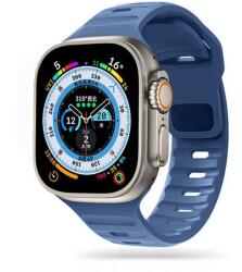 Apple Watch 6/7/8/9/10/SE/ULTRA 1/2 (44 / 45 / 46 / 49 mm) okosóra szíj - Tech- Protect IconBand Line - kék szilikon szíj - graffistore