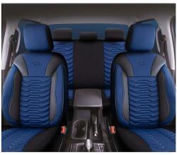 Panda Set Huse Scaune Auto pentru Seat Exeo - Panda Paris, Albastru-Negru, 11 piese