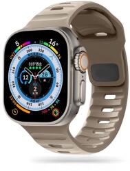 Apple Watch 6/7/8/9/10/SE/ULTRA 1/2 (44 / 45 / 46 / 49 mm) okosóra szíj - Tech- Protect IconBand Line - bézs szilikon szíj - graffistore
