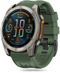 Tech-Protect Garmin Fenix 5X / 5X Plus / 6X / 6X Pro / 7X / 8 (51 mm) Szíj - Tech-Protect Silicone - Katonai Zöld (WR-178627)