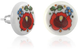 ZEMA kalocsai Labdarózsa porcelán fülbevaló 9433-2719