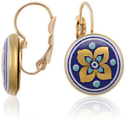  ZEMA Sivatag Aranya porcelán fülbevaló 9433-0010/BL/P