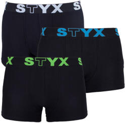 Styx 3PACK boxeri bărbați Styx elastic sport supradimensionați multicolor (R9606162) 4XL (158875)