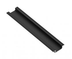 GTV PA-GLAX3M-AL-20M LED alumínium profil GLAX karimával fekete matt 3m (bevágás) (PA-GLAX3M-AL-20M)