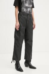 G-Star Raw nadrág női, fekete, magas derekú cargo, D25251-C973 - fekete 28