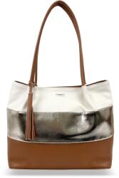 Zellia Női Válltáska P3 Barna-Arany-Beige (77873477)