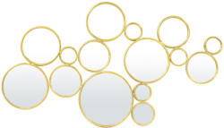 Art-Pol Antikolt arany fém körökből álló fali "buborékok" tükör 64x114x2, 5cm (108897)