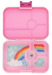 Yumbox Tapas XL 4 rekeszes uzsonnásdoboz - bento box - Capri Pink - Rainbow