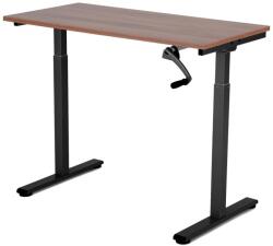Liftor Entry, 110x60x2, 5 cm, Természetes dijoni dió/Fekete, állítható magasságú asztal