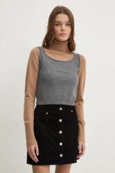Guess Jeans selyemkeverék top szürke, W4BR17 Z3HO2 - szürke S