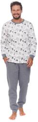 DN Nightwear Pijamale pentru bărbați Snowman alb , M
