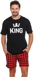 DN Nightwear Pijama scurtă pentru bărbați King negru, S