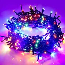 Life Light Led Karácsonyi 200 Led fényfüzér, IP44, kültérre is, csak világít, időzítős. Multicolor, színes Ledekkel. Life Light Led 2 év garancia! (LLKIP44RIZS200LTIMMC)
