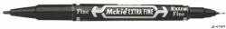 Zebra Alkoholos marker, 0, 5/1, 0 mm, kétvégű, ZEBRA "Mckie Extra Fine", fekete (51861) - alter