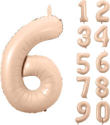 Partydeco Számos lufi 28" 72cm óriás karamell szám, számjegy 6-os (LUFI717413)