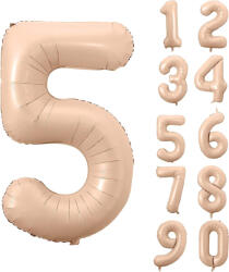 Partydeco Számos lufi 28" 72cm óriás karamell szám, számjegy 5-ös (LUFI673551)