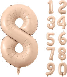 Partydeco Számos lufi 28" 72cm óriás karamell szám, számjegy 8-as (LUFI515709)