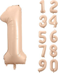 Partydeco Számos lufi 28" 72cm óriás karamell fólia szám, számjegy 1-es (LUFI892791)