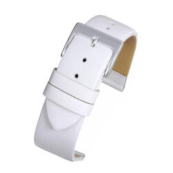  Curea Ceas Piele Naturala Bovina (alba) 22mm
