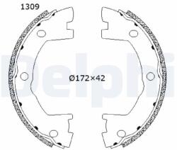 DELPHI Set saboti frana, frana de mana DELPHI LS2202