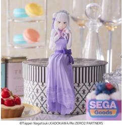 SEGA Goods Re: Zero - Starting Life in Another World: Lost in Memories PM Perching PVC Szobor - Emilia (Dressed-
