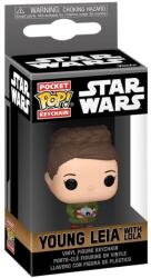 Funko Star Wars: Obi-Wan Kenobi Pocket POP! Kulcstartó - Young Leia Organa w/ Lola 4 cm