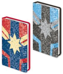 Captain Marvel Sequin Premium A5 Jegyzetfüzet - Logo