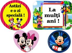 Set 4 topper (propsuri) din carton pentru tort cu Mickey si Minnie mouse FT002 Recuzite si Propsuri (FT002)