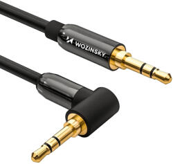 Wozinsky AUX cable angled (male-male) mini jack cable 1.5 m black (5907769307423)