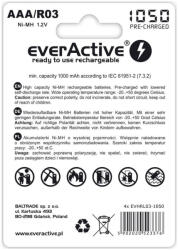 everActive Baterie reincarcabila everActive Ni-MH R03 AAA 950mAh Professional Line BL168 Format AAA Conținutul pachetului 1x Blister (BL168)