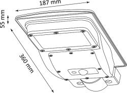 Polux Lampa stradala solara cu 60 LEDuri si telecomanda 8172138 PL047 Lampi solare Polux (PL047)