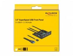 Delock 3.5" USB 3.2 Gen 1 Front Panel 2xUSB Type-A + HD-Audio (64150)