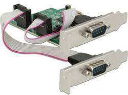 Delock PCI Express kártya > 2 x nagy sebességű 921K, RS-232 soros csatlakozó, tápellátással (89641) - bluechip