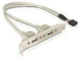 Delock Slot kivezetés 1x internal 9pin USB -> 2x USB2.0 (71000) (71000)