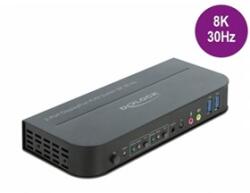 Delock DisplayPort 1.4 KVM switch 8K 30 Hz USB 3.0-vel és audióval (11482) - bluechip