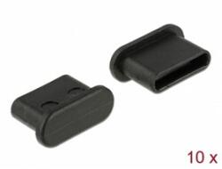 Delock Porvédő USB Type-C kimenethez fogantyú nélkül 10 darab fekete (64014)