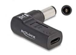 Delock Laptop töltőkábel adapter USB-C anya - Dell 7, 4x5, 0mm apa 90 fokban hajlított (60008)