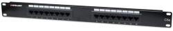Manhattan 513548 Patch panel - CAT5e UTP patch panel, 16 portos, 1U, Fekete (513548) - digipont