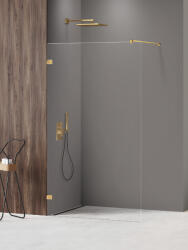 NEW TRENDY Avexa Gold Shine XR perete cabină de duș walk-in 50 cm auriu luciu/sticla transparentă EXK-6974 (EXK6974)