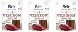 Brit Jerky Snack Bar proteic cu carne de vânat 3x80g