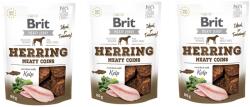 Brit Jerky Snack Herring Monede cu carne 3x80g